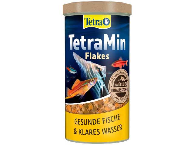 Tetra Min Flakes -Hauptfutter für Zierfische 1 L Dose Tetra Min Flakes -Hauptfutter für Zierfische 1 L Dose